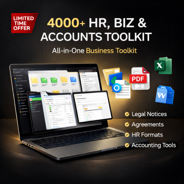 4000+ HR, BIZ, ACCOUNTS FORMAT TOOLKIT
